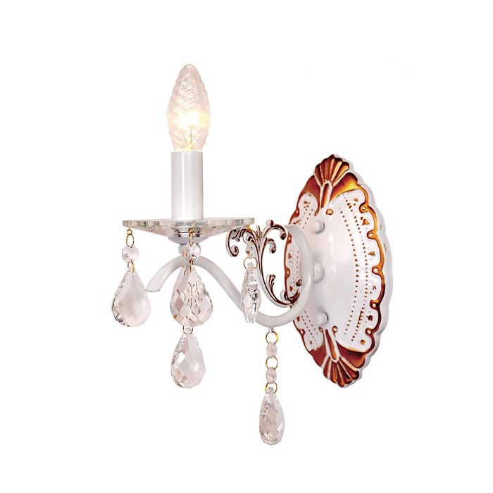 Бра "Tereziya" 1x60Вт Е14 белый, золото 25x12x24см