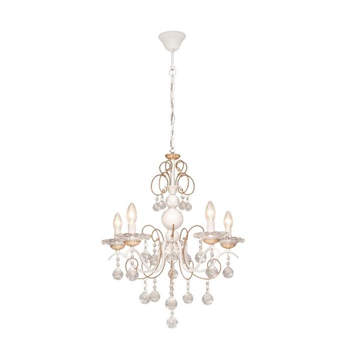Люстра подвесная "Imperatrice" 5x60Вт Е14 белый, золото 57,5x57,5x55-95см