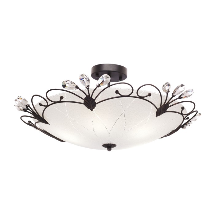 Люстра потолочная "Lotos" 3x75Вт E27 венге 40x40x21см