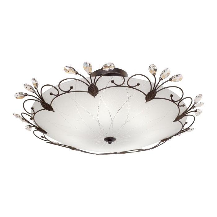 Люстра потолочная "Lotos" 7x75Вт E27 венге 76x76x30см