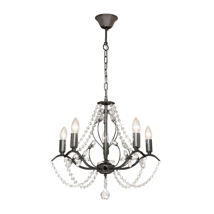 Люстра подвесная "Antoinette" 5x60Вт Е14 черный жемчуг 54x54x45,5-85,5см