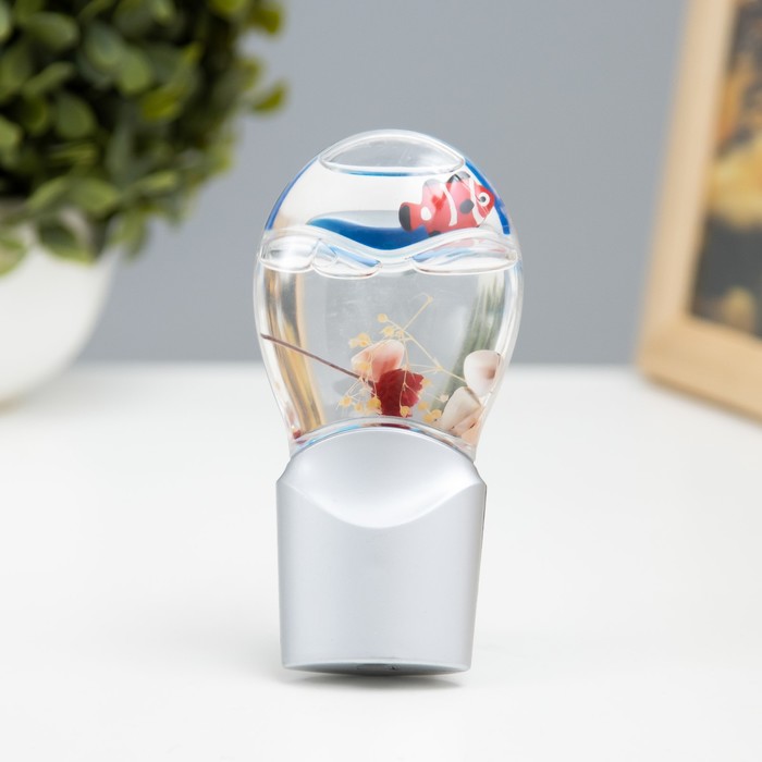 Ночник "Кроха" 0,3W (датчик освещенности) LED RGB белый/красный