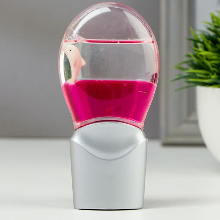 Ночник "Кроха" 0,3W (датчик освещенности) LED серебро/розовый