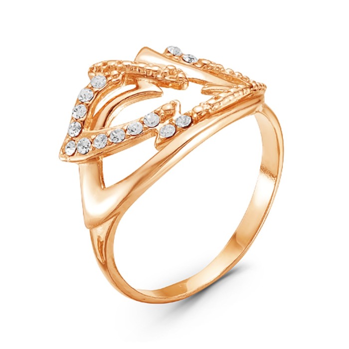 Кольцо "Стрела", позолота, 16.5 размер