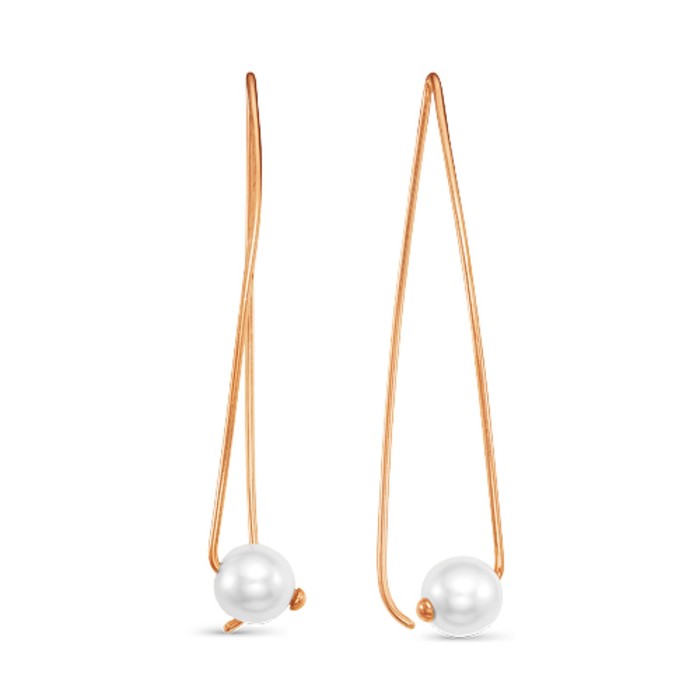 Серьги "Жемчуг воздушный", позолота