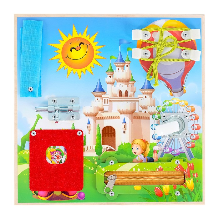 Бизиборд "Парк развлечений" 25 х 25 см