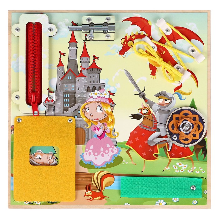 Бизиборд "Сказочные герои" 25 х 25 см