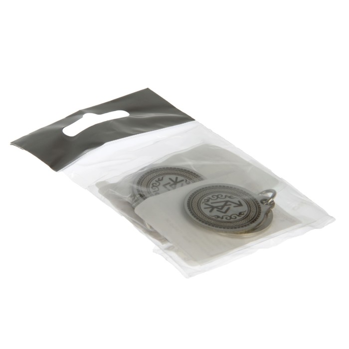 Брелок "Зеленый свет", мед. сталь