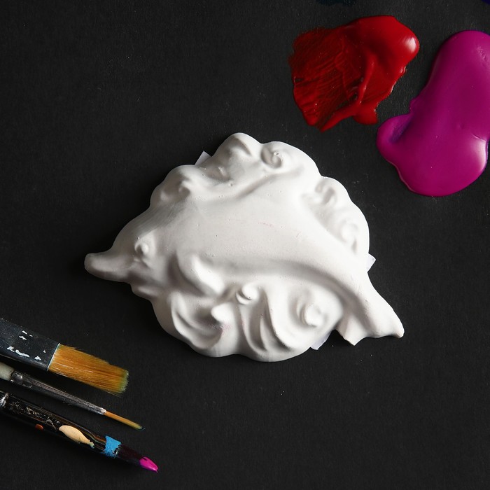 Фигурка под раскраску "Дельфин на волнах" 8х8 см, белый