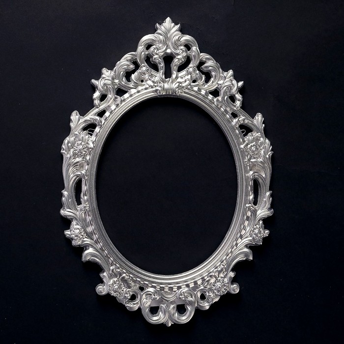 Фоторамка "Барокко" 21х29см, серебристая