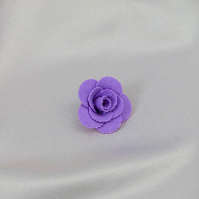 Бант-цветок свадебный для декора из фоамирана ручной работы диаметр 3 см (10 шт) сиреневый