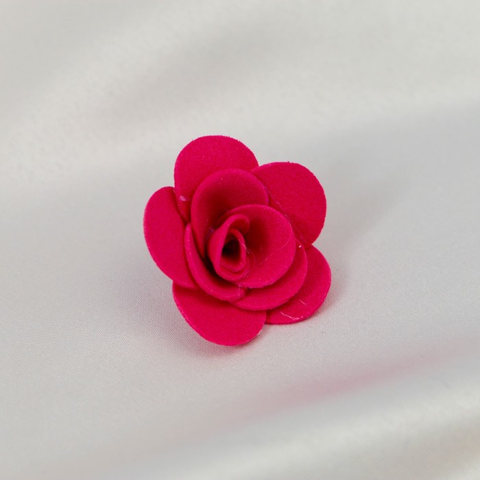 Бант-цветок свадебный для декора из фоамирана ручной работы диаметр 3 см (10 шт) красный