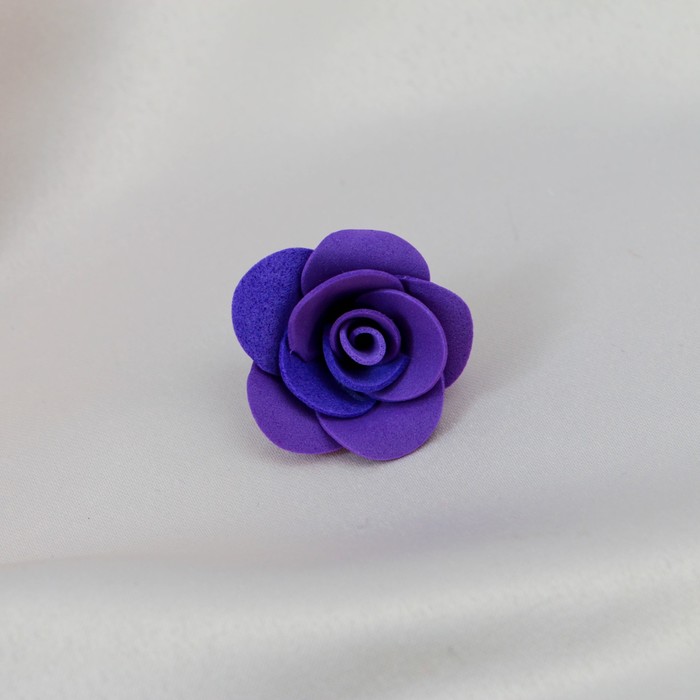 Бант-цветок свадебный для декора из фоамирана ручной работы диаметр 3 см (10 шт) фиолетовы