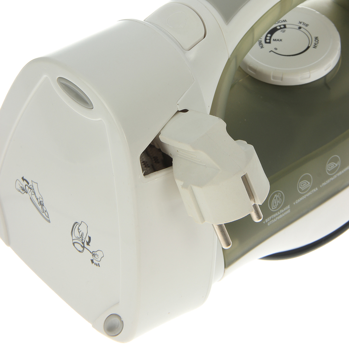 Утюг Vigor HX-4055, 2400 Вт, керамическая подошва, вертикальное отпаривание, зеленый