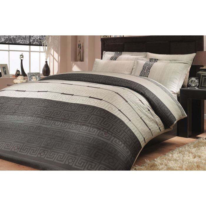КПБ "DENIM" Дуэт, размер 160х220 2 шт., 240х260, 50х70, 70х70 по 2 шт., цвет серый, сатин