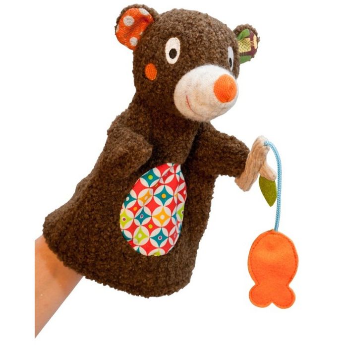 Игрушка на руку Ebulobo "Мишка на рыбалке"