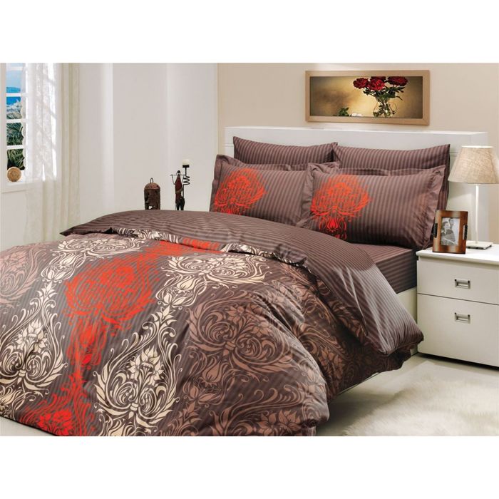 КПБ "ROYAL" 1,5 сп., размер 160х220, 160х240, 50х70, 70х70 по 1 шт., цвет коричневый, поплин 26440