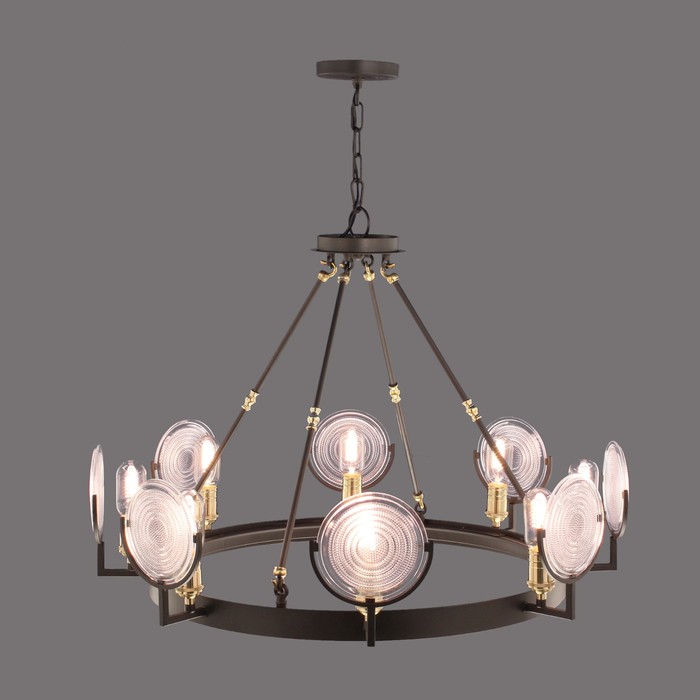 Люстра CL445181 "Тесла" 6x75W E27 кофейный 76,4x76,4x60 см