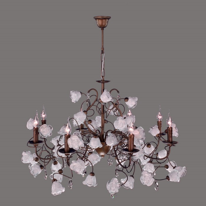 Люстра EL324P081 "Rosetta" 8x60W E14 кор./бел. 80x80x75 см