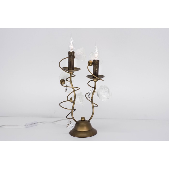 Настольный светильник EL324T021 "Rosetta" 2x60W E14 кор./бел. 20x20x40 см