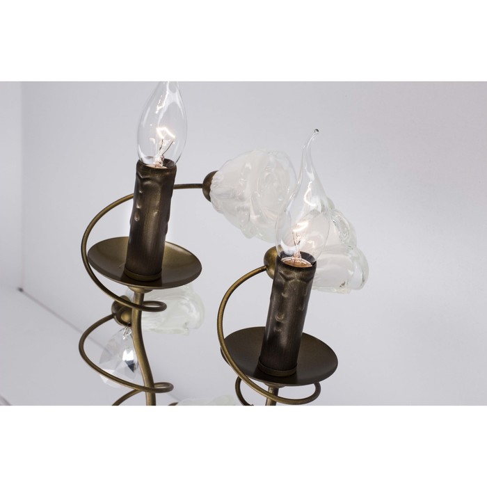 Настольный светильник EL324T021 "Rosetta" 2x60W E14 кор./бел. 20x20x40 см