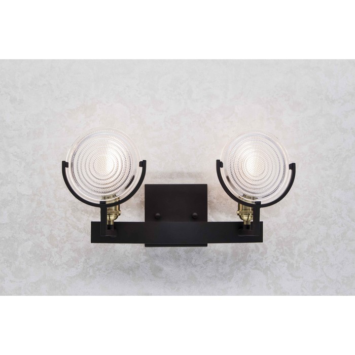 Бра "Тесла" 2x75W E27 кофейный 13,6x42,5x21,5 см