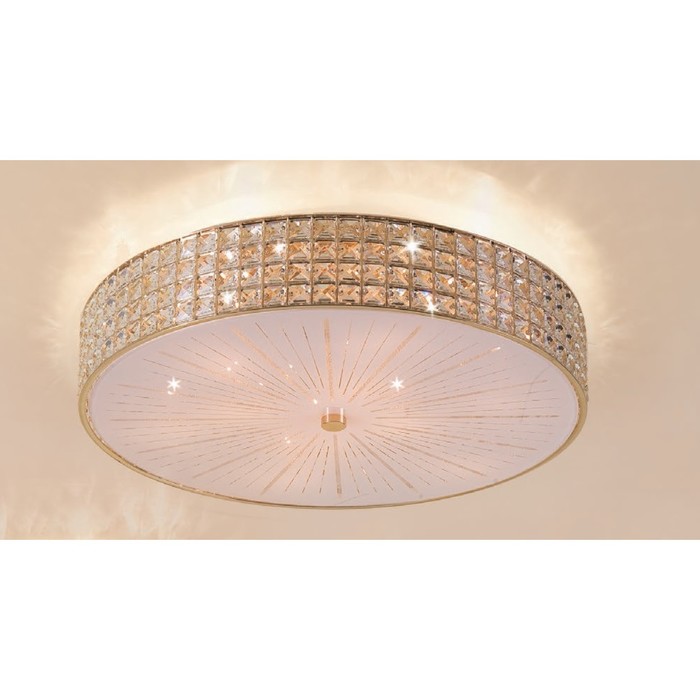 Люстра "Портал" 10x60W E14 золото 61x61x15 см