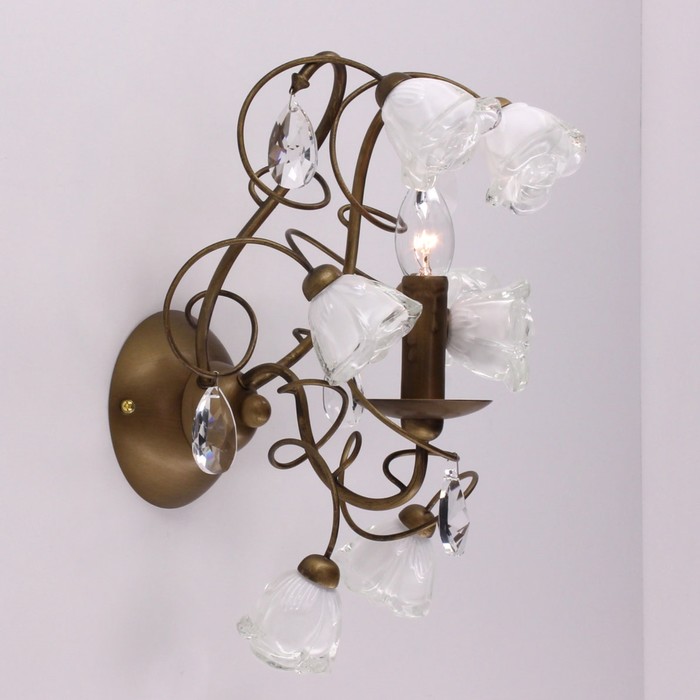 Бра EL324W011 "Rosetta" 1x60W E14 кор./бел. 27x25x32 см