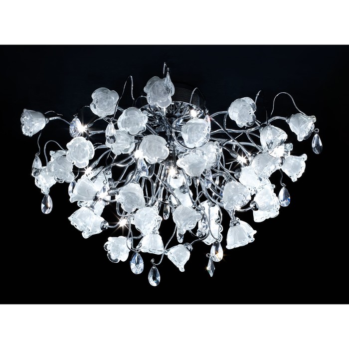 Люстра EL325C151 "Rosa" 12x40W G9 белый 75x75x44 см