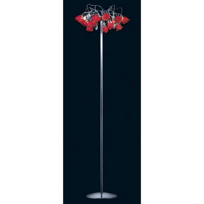 Торшер EL325F052 "Rosa" 4x40W G9 красный 40x40x155 см