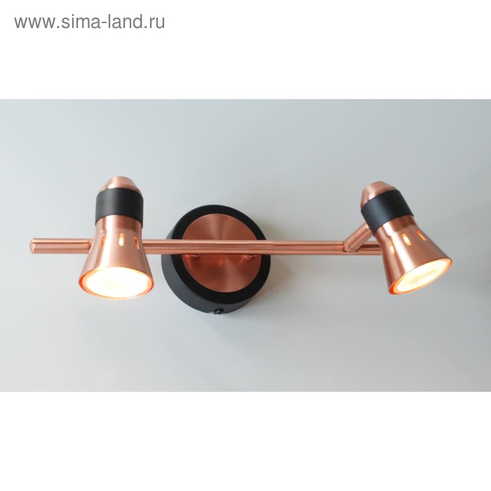 

Потолочный светильник CL503522 «Техно», 2x50W GU10, медь/чёрный 15x33x12 см