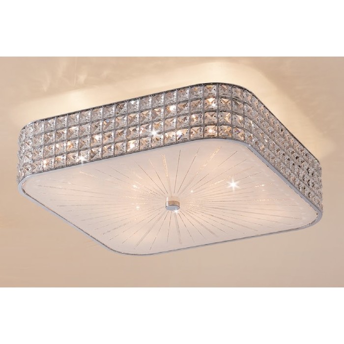 Люстра "Портал" 8x60W E14 хром 51x51x15 см