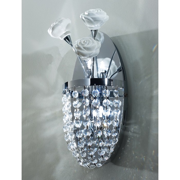 Бра "Rosa" 2x40W G9 белый 12x14x32 см