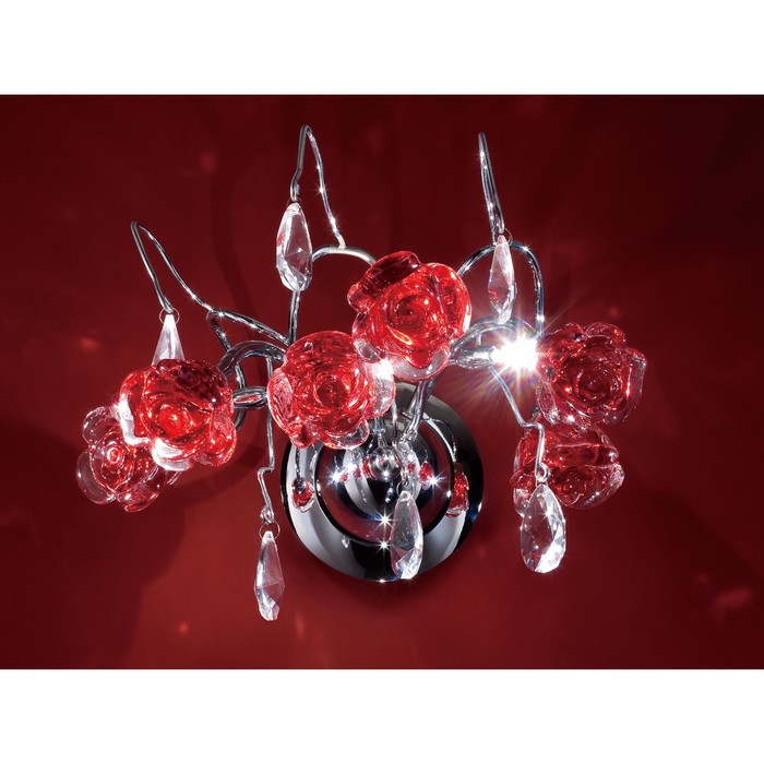 Бра "Rosa" 2x40W G9 красный 23x30x30 см