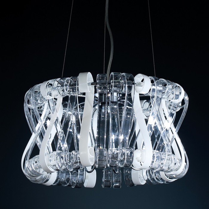 Люстра подвес "Volution" 9x40W G9 белый 45x45x35 см