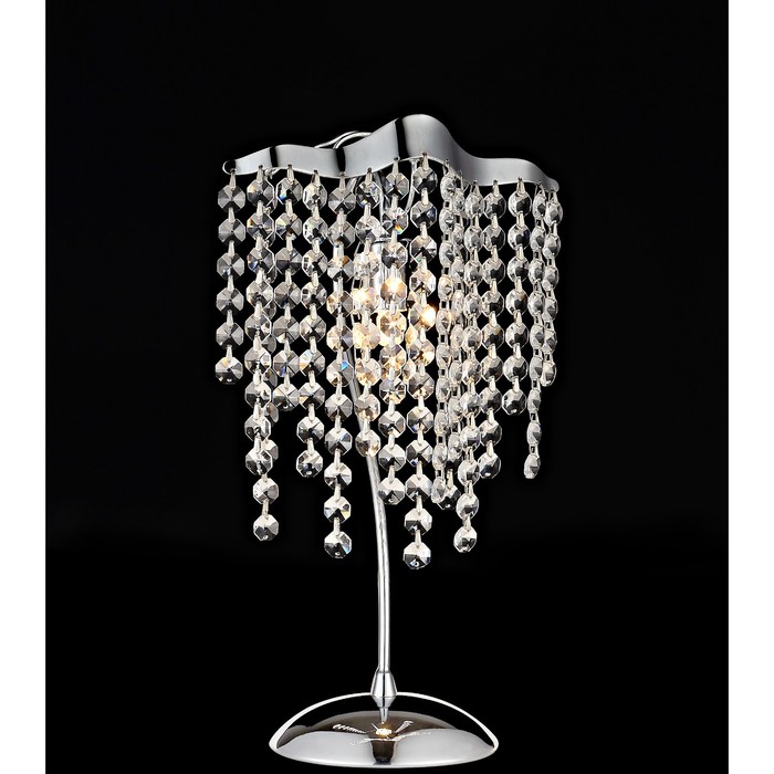 Настольный светильник CL325811 "Рита" 1x60W G9 хром/прозр. 20x20x35 см