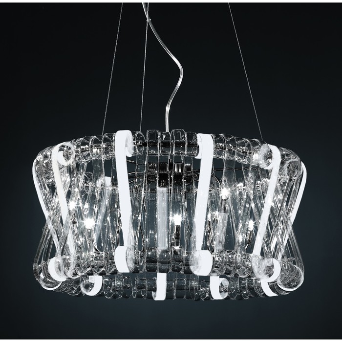 Люстра подвес "Volution" 12x40W G9 белый 63x63x150 см