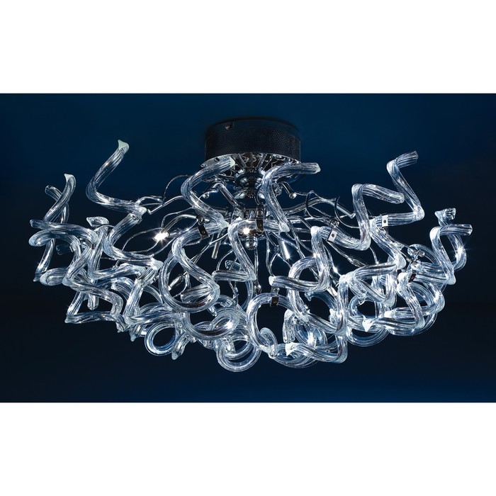 Люстра EL327C080 "Streamer" 8x40W G9 прозрачный 55x55x34 см