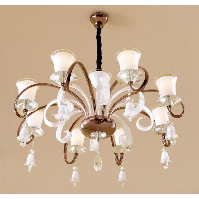 Люстра EL328P081 "Trendi" 8x60W E14 медь 88x88x54 см