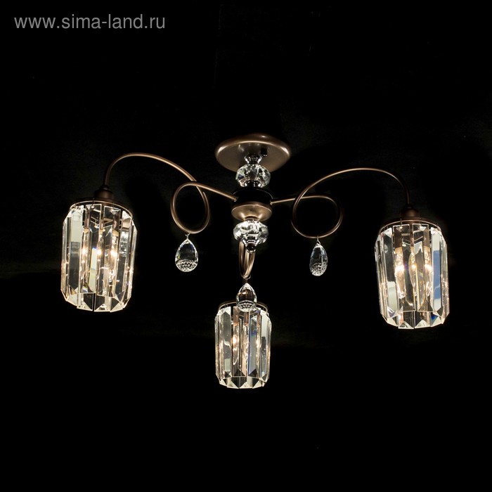 Люстра CL330133 Синди 3x60W E14 коричневый 60x60x33 см 3990₽
