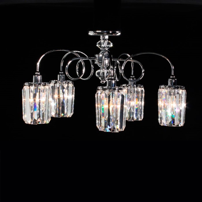 Люстра CL330151 "Синди" 5x60W E14 хром 60x60x33 см