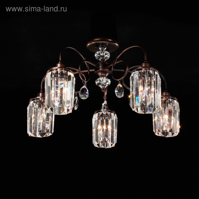 

Люстра CL330153 «Синди» 5x60W E14 коричневый 60x60x33 см
