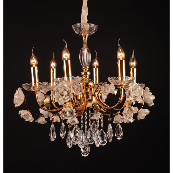 Люстра EL345P061 "Daisy" 6x60W E14 медь 67x67x57 см