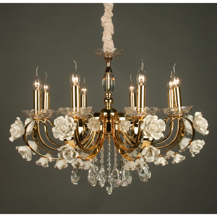 Люстра EL345P081 "Daisy" 8x60W E14 медь 80x80x58 см