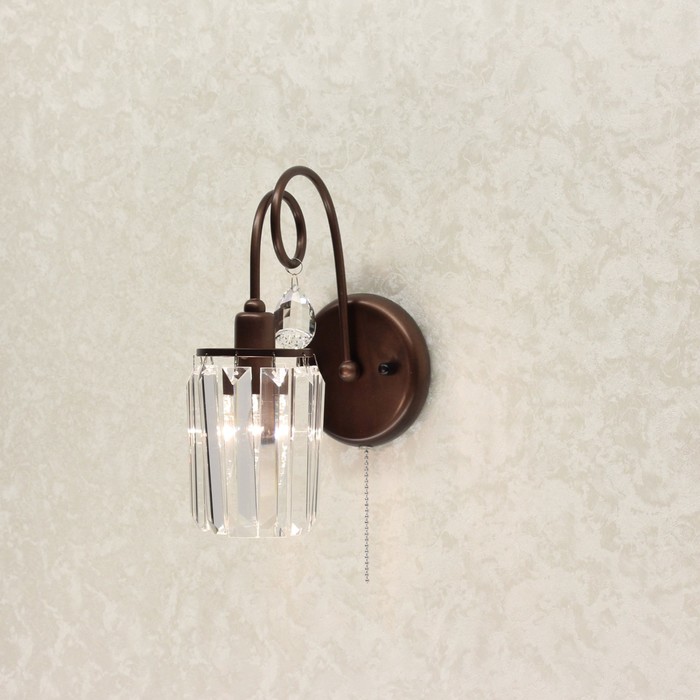 Бра "Синди" 1x60W E14 коричневый 17x15x23 см