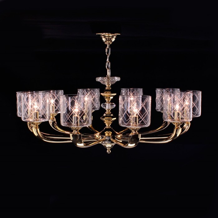 Люстра EL352P102 "Spirito" 10x60W E14 золото 65x65x31 см