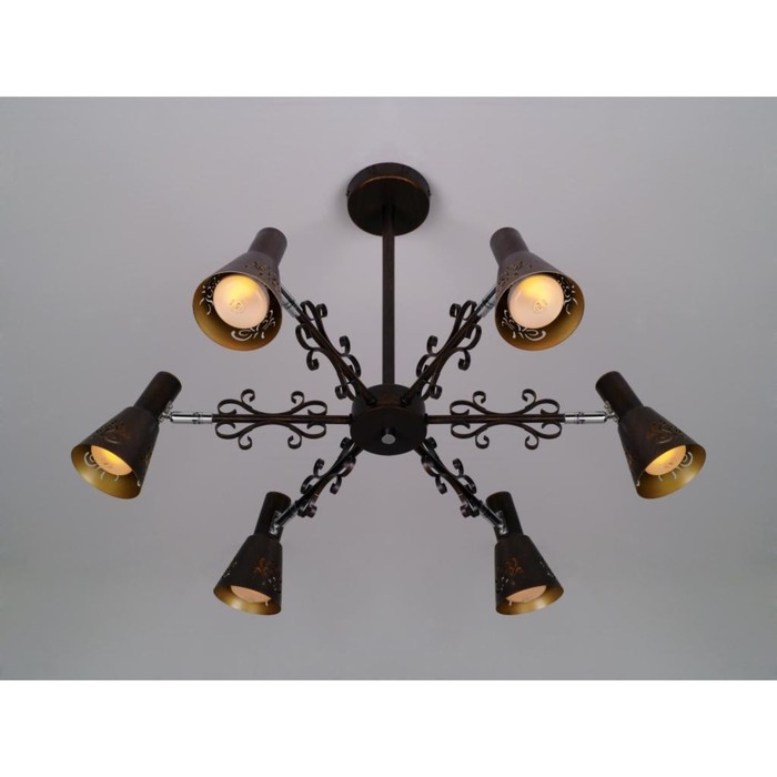 Светильник CL529161 "Дункан" 6x60W E14 кофейный 60x60x35 см