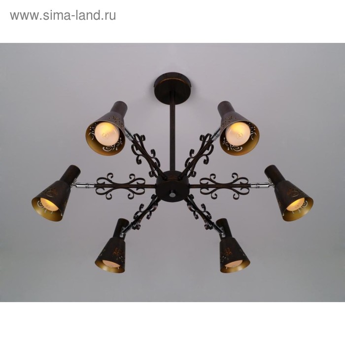 

Светильник CL529161 «Дункан», 6x60W E14, кофейный 60x60x35 см