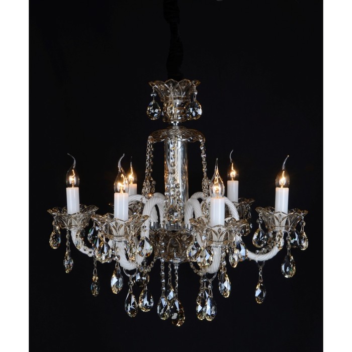 Люстра CL350161 "Одри" 6x60W E14 бел./шамп. 65x65x61 см