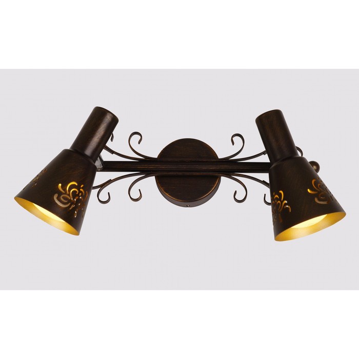 Бра CL529521 "Дункан" 2x60W E14 кофейный 14x31x10 см